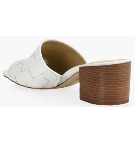 INGRID WOVEN MIDHEEL MULE 40S3IGMS - Blanc - 40S3IGMS$14MK