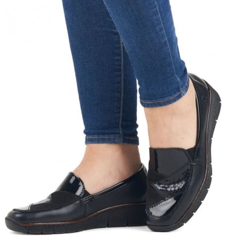 Rieker 53785-00 - Black varnish - 53785$00.01R