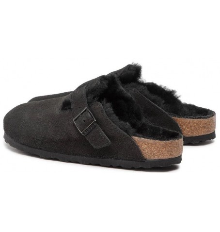 Birkenstock BOSTON VL SHEARLING 0259883 - Black - BOSTONVL$02BIR