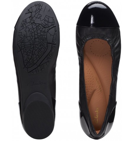 Clarks RENA JAZZ 26170592 - Black varnish - RENAJAZZ$01CL