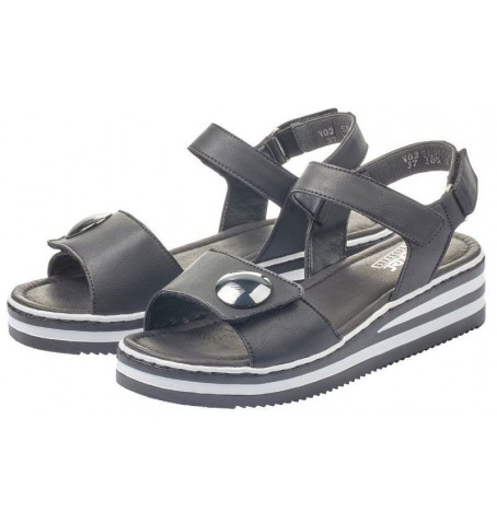 Rieker V02S8-00 - Black - V02S8$00.02R