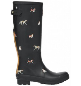 Joules WELLY PRINT BLKDOG 214784 - Noir - 214784$02JO
