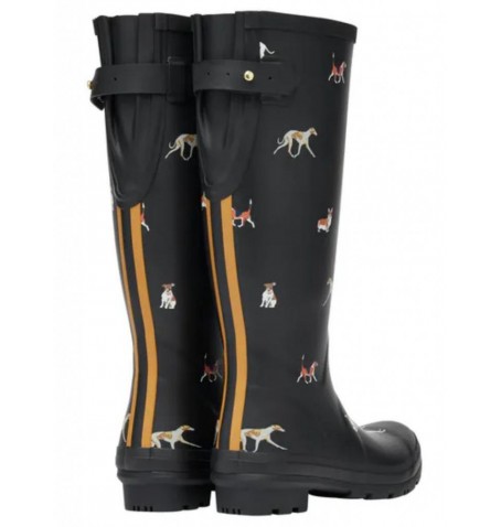 Joules WELLY PRINT BLKDOG 214784 - Black - 214784$02JO