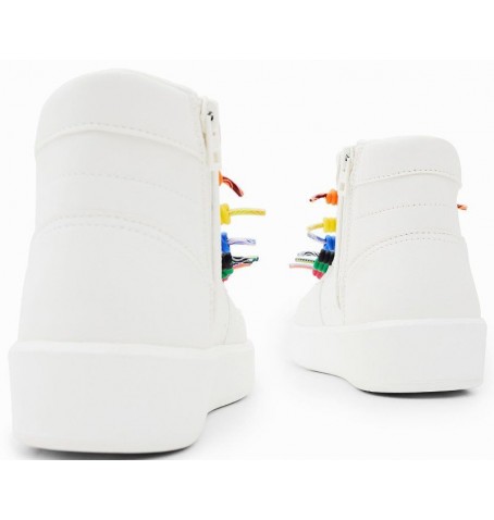 Desigual SHOES FANCY HIGH LACES 22WSKP03 - Blanc - 22WSKP03$14DE