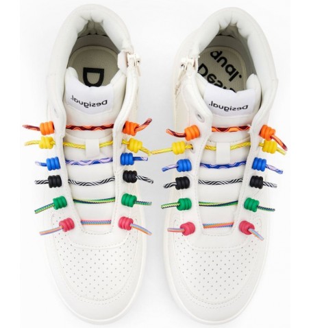 Desigual SHOES FANCY HIGH LACES 22WSKP03 - Blanc - 22WSKP03$14DE