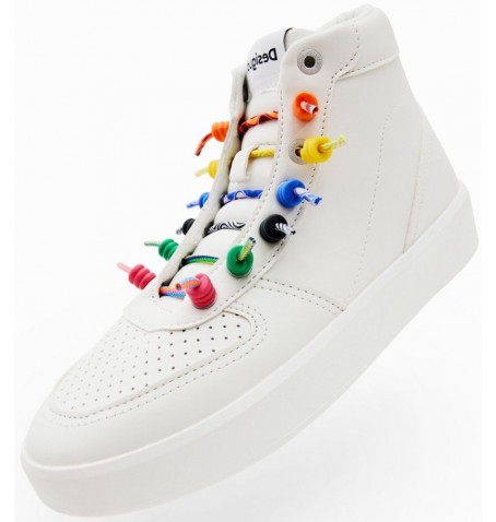 Desigual SHOES FANCY HIGH LACES 22WSKP03 - Blanc - 22WSKP03$14DE