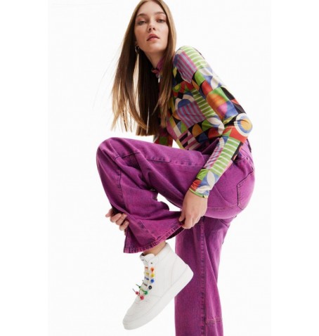 Desigual SHOES FANCY HIGH LACES 22WSKP03 - Blanc - 22WSKP03$14DE