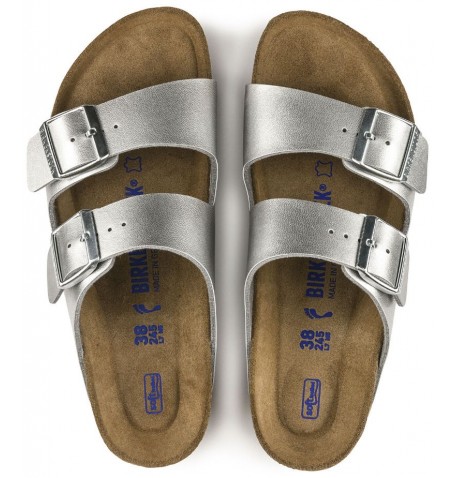Birkenstock ARIZONA 550153 LARGEUR ÉTROITE - Argent gris - ARIZONA$F.18BI2