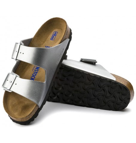 Birkenstock ARIZONA 550153 LARGEUR ÉTROITE - Argent gris - ARIZONA$F.18BI2