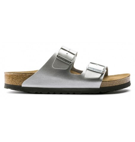 Birkenstock ARIZONA 550153 LARGEUR ÉTROITE - Argent gris - ARIZONA$F.18BI2