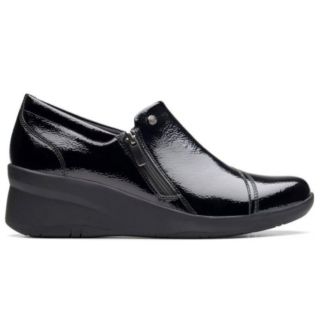 Clarks SUTTYN ZIP 26180144 - Black varnish - SUTTYNZIP$01C