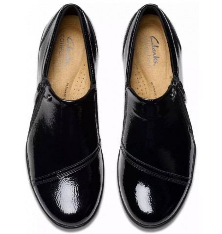 Clarks SUTTYN ZIP 26180144 - Black varnish - SUTTYNZIP$01C