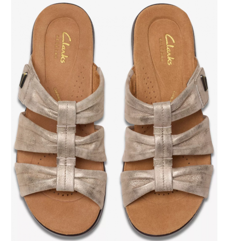 Clarks KITLY SLIDE 26181444 - Métallique Doré - KITLYSLIDE$17C