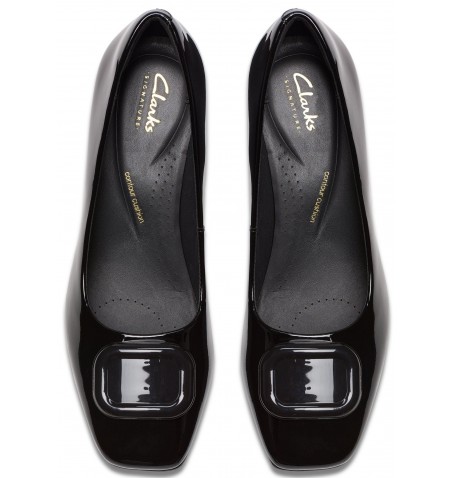 Clarks FERNIE TRIM 26183037 - Black varnish - FERNIETRIM$01C
