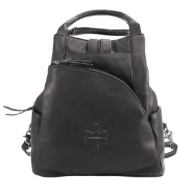 The trend 4350327 LOGLIO LEATHER BACKPACK - Black - 4350327$80