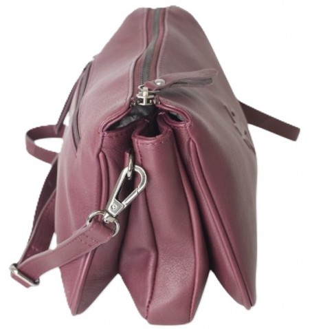 The trend 4354683 MARRUCA LEATHER BAG - Burgundy - 4354683$171