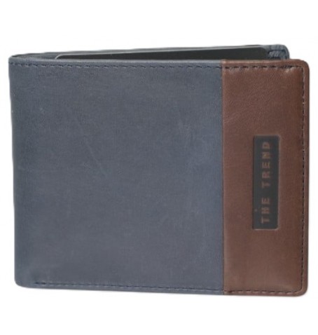The trend 6057076 ITALIAN LEATHER WALLET - Blue - 6057076$66