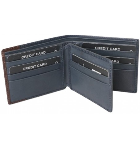 The trend 6057140 ITALIAN LEATHER WALLET - Blue - 6057140$66