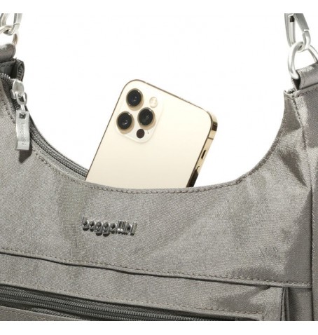 Baggallini MHM800 MODERN POCKET HALF MOON BAG - Argent gris - MHM800$18