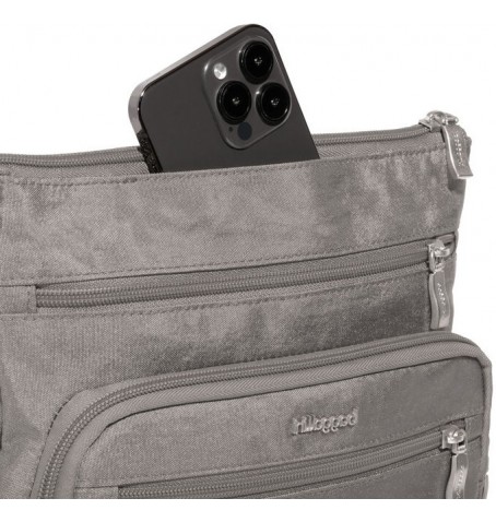Baggallini GOM920 OUT AND ABOUT CROSSBODY - Silver Grey - GOM920$18