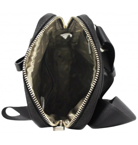 The trend 1252455 ITALIAN LEATHER BAG - Black - 1252455$80