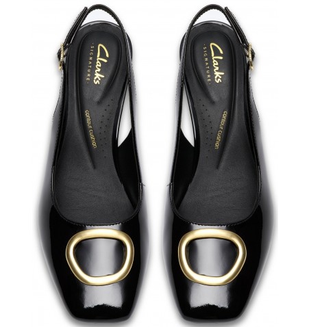 Clarks FERNIE SLING 26185900 - Vernis noir - FERNIESLING$01C