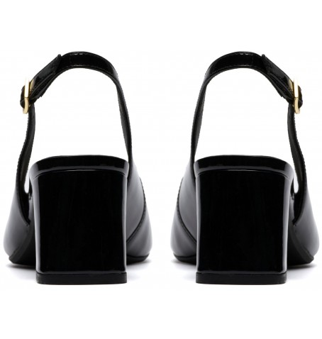 Clarks FERNIE SLING 26185900 - Vernis noir - FERNIESLING$01C